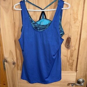 Champion Women's Blue Tank Top with Strappy Back